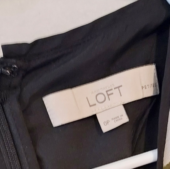 Loft sleeveless semi sheer knee length A line zip back party dress sz O - Picture 6 of 6